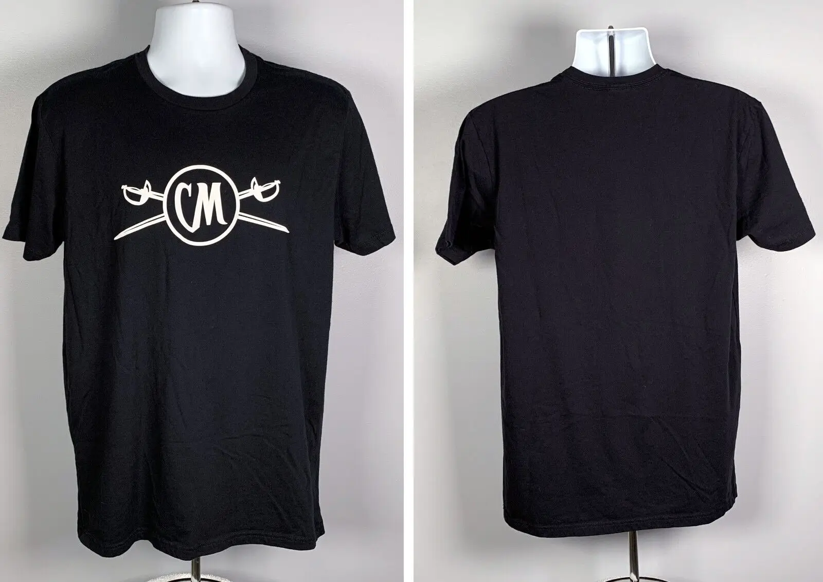 Captain Morgan Spiced Rum Crossed Swords T Shirt Mens Large Black Cotton Poly
