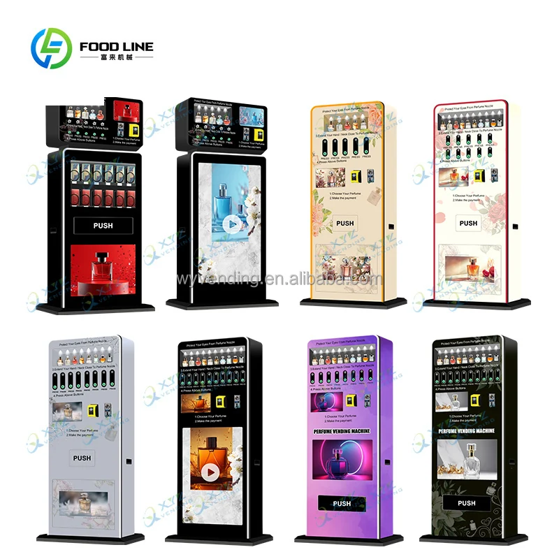 Touch Screen Cologne Perfume Sprayer Vending Machine Floor Standing Vending Machine for Perfume Samples