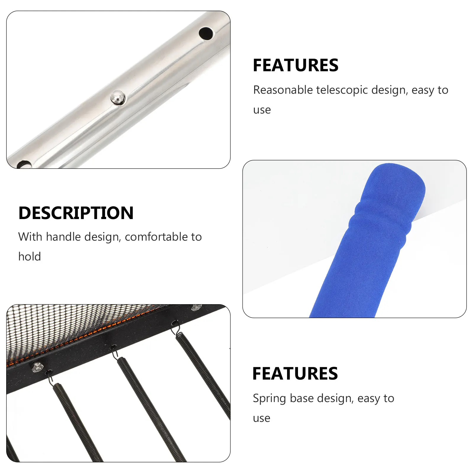 

Table Tennis Picker Retriever Nylon Collector Portable Telescopic Handle Retractable Durable Thick Material Easy Under Table