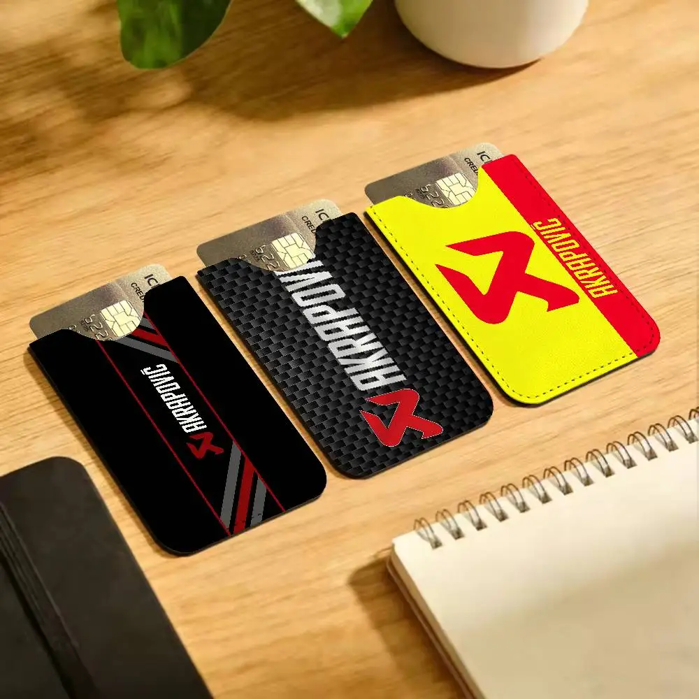 Akrapovics PU Leather Card Holder Sleeve for Credit Cards,Secure/Slim Design, Travel Storage Essentials