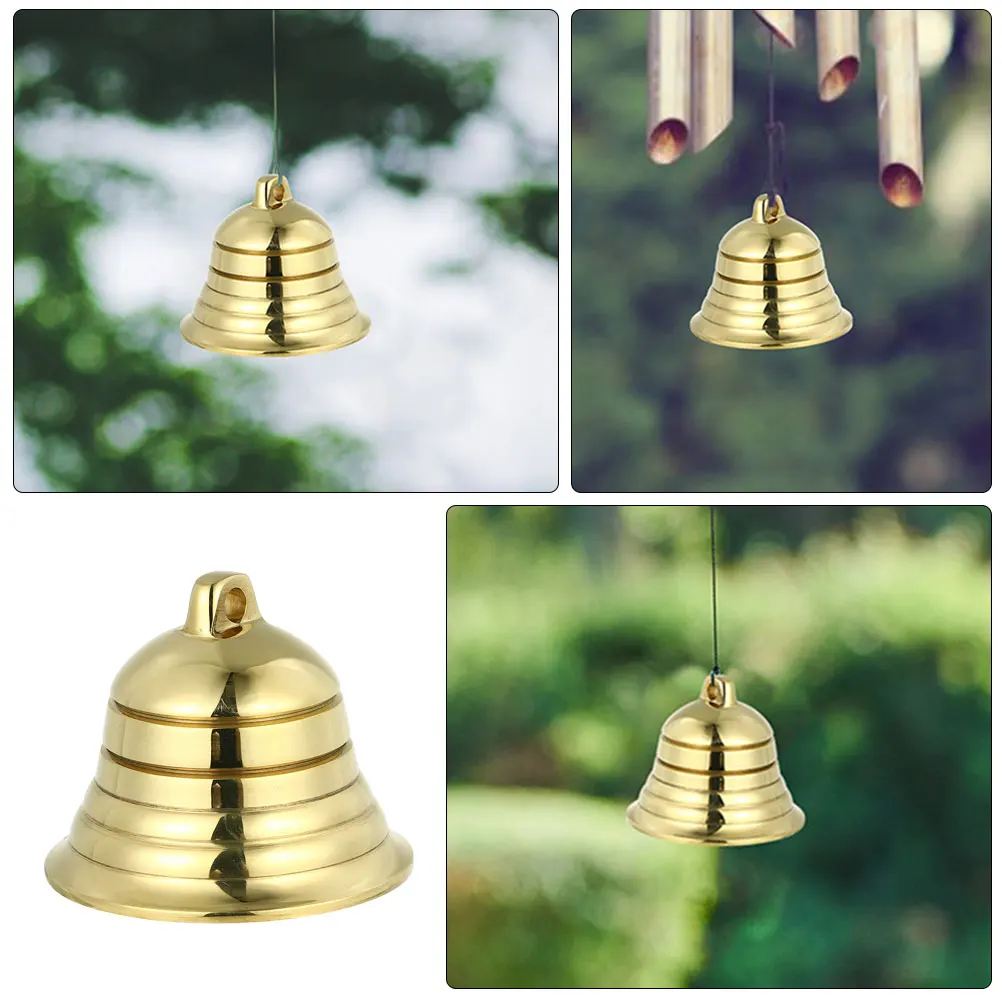 

2Pcs Vintage Copper Bell Pendant Retro DIY Craft Hanging Charm Small Bells for Jewelry Making Wind Chime Decoration