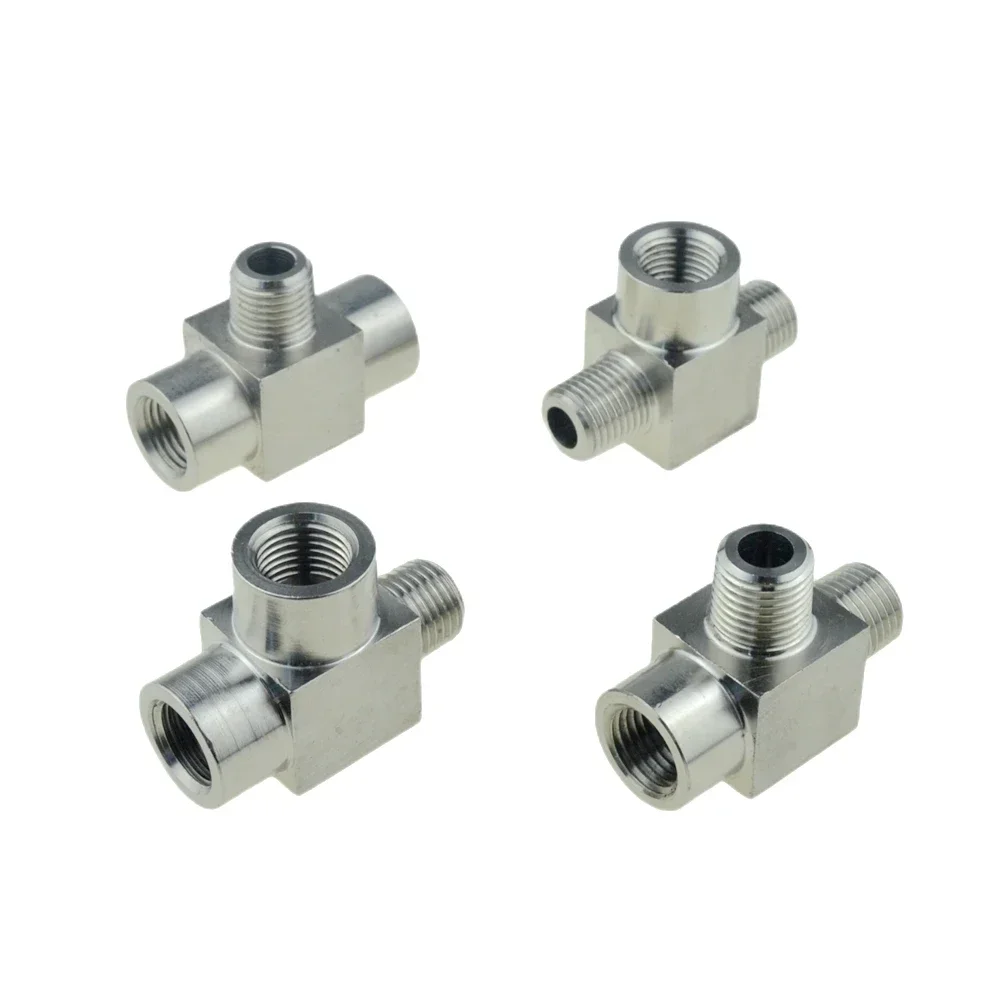 304 Stainless Steel Pipe Fitting Tee Elbow 4 Way 1/8 1/4 3/8 1/2 Female Male Thread High Pressure Air Adapter Coupler Connector