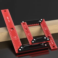 Multi-Angle Measuring Ruler, Carpenter Square, Combination Framing Square, 45/90 Degrees, L Square for recise Measuring Drawing