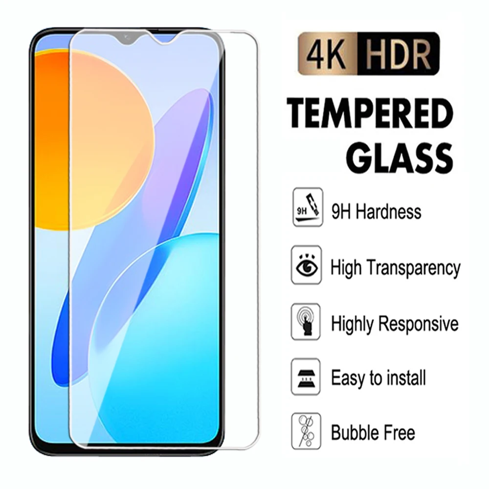 Tempered Glass For Honor X6 X7 X8 4G 5G Full Cover Screen Protector for Honor X6a X7a X7b X8a X8b Transparent Protective  Film