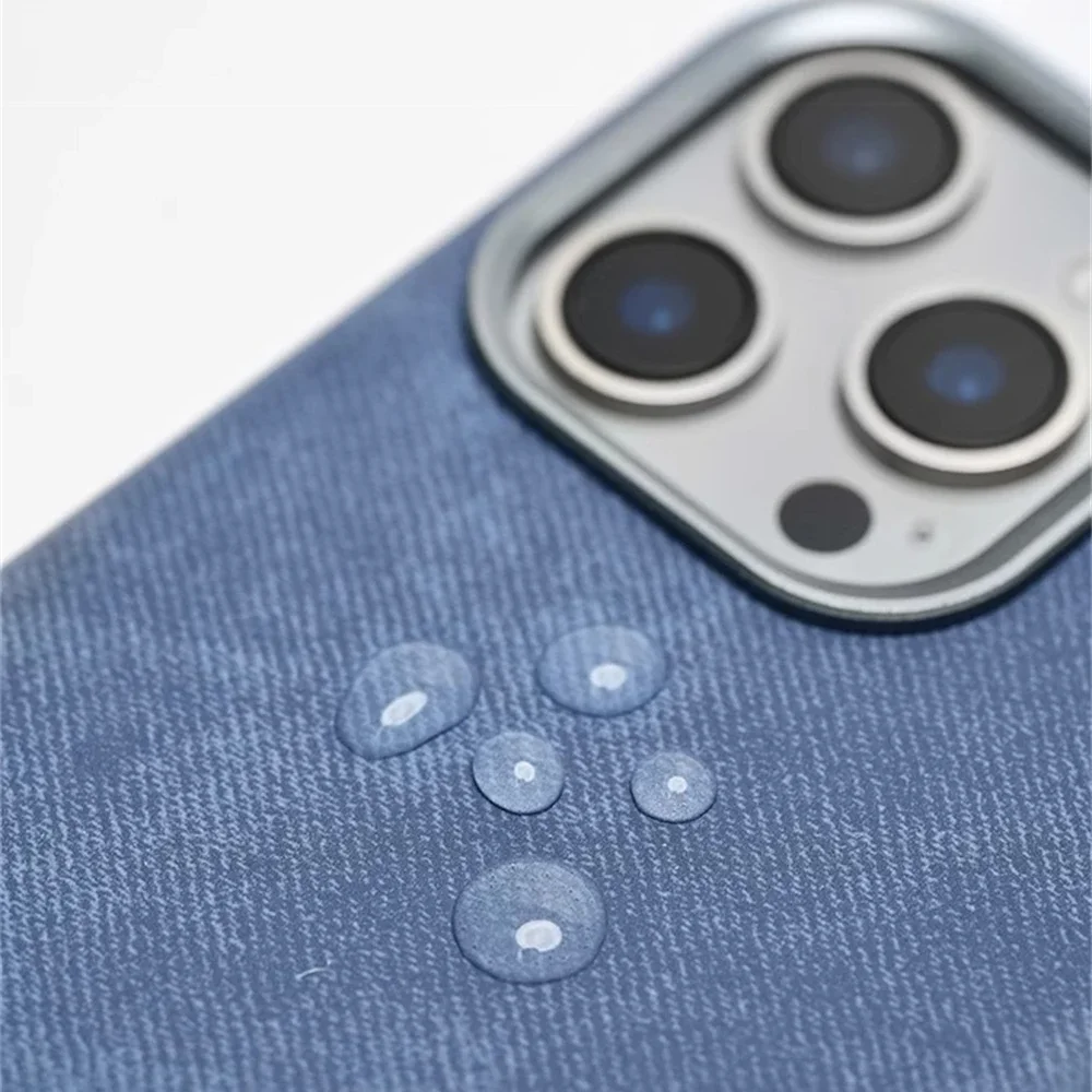 เคสหนังใยสังเคราะห์หรูหรา ป้องกันการกระแทก สำหรับ iPhone17 ProMax 16 15 14Plus 13 17Air รองรับ MagSafe ชาร์จไร้สายแบบแม่เหล็ก ฝาหลัง