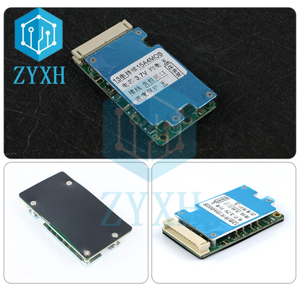 BMS 13S 48V 15A 20A akumulator litowo-jonowy 18650 akumulatory rozładowania ładunku płyta ochronna wspólne/oddzielny Port 2-in-1 PCB PCM dla Ebike