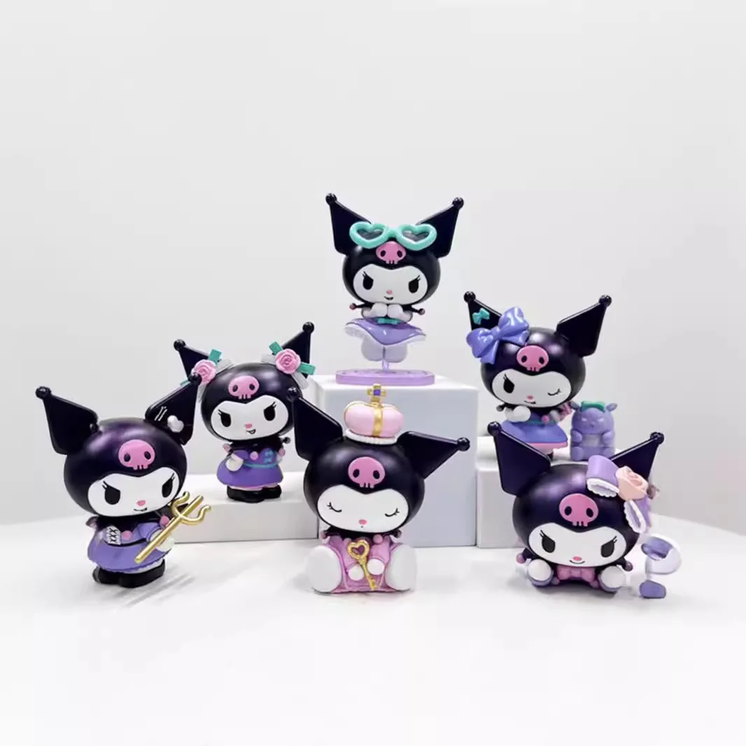 Neue Sanrio Charaktere Kuromi Geburtstags feier Action figur Sammlung Spielzeug Kinder Weihnachten Geburtstags geschenke Dekoration Home Ornamente