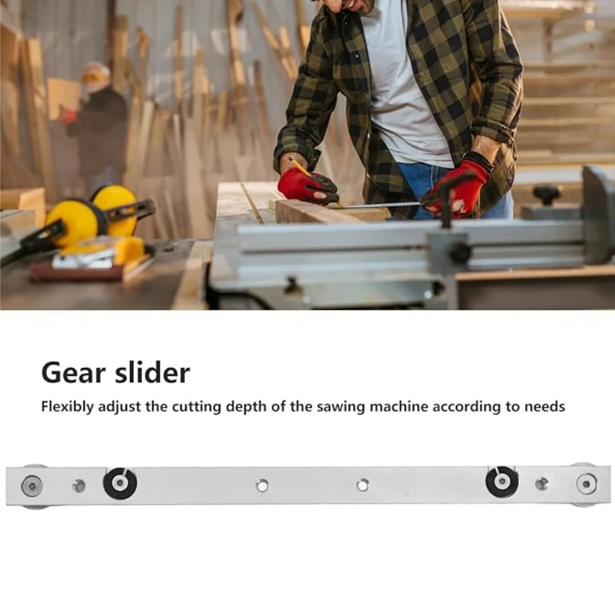 1セット アルミ合金 Tトラック スロット マイタートラック＆マイターバー スライダー テーブルソー マイターゲージロッド 木工ツール ワークベンチ シルバー