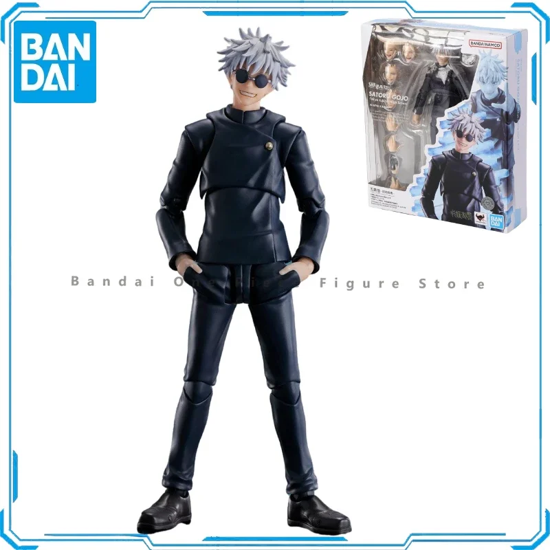 Bandai-Jujutsu Kaisen SHF Satoru Gojo Figuras de Ação, Brinquedos de Animação, Modelo Colecionador Genuíno, Presentes Anime Hobby, Original, Em Stock