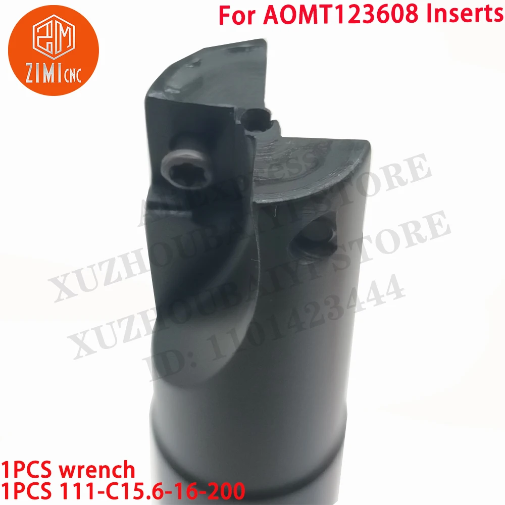 Imagem -03 - Peça 111-c15.616200 Suporte para Fresa Ferramentas de Torneamento para Inserções Aomt123608 111-c15.6-16-200 Ferramentas Cnc Ferramentas de Corte 1