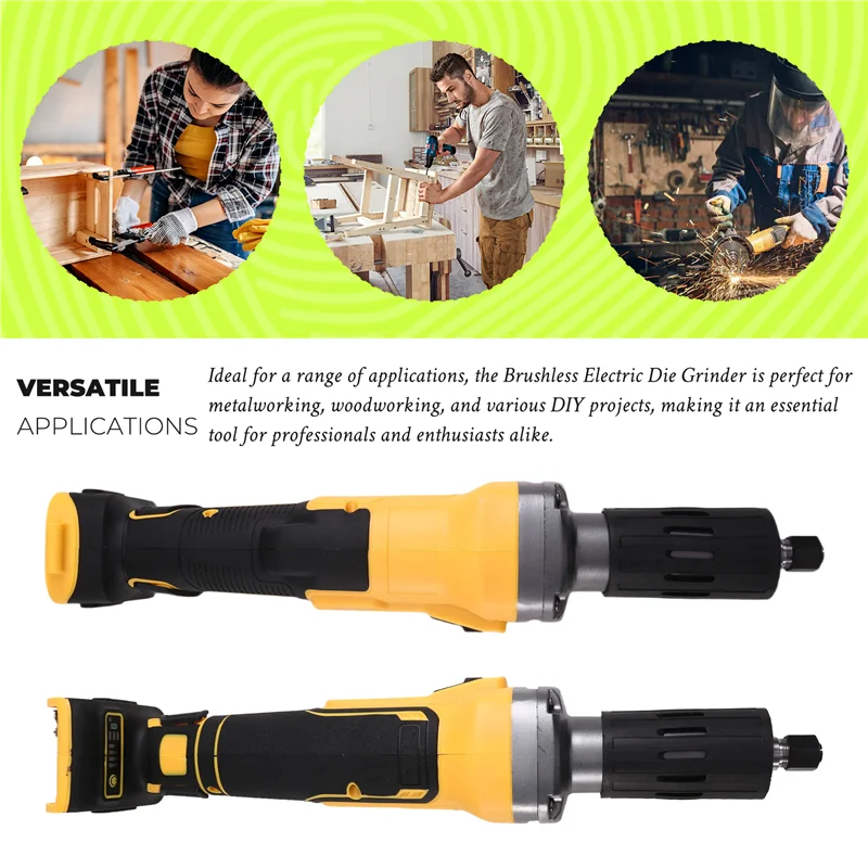 AAAC-Brushless Electric Die Grinder Variable Speed Internal Grinding Machine Electric Grinder Fordewalt 18V 20V Battery