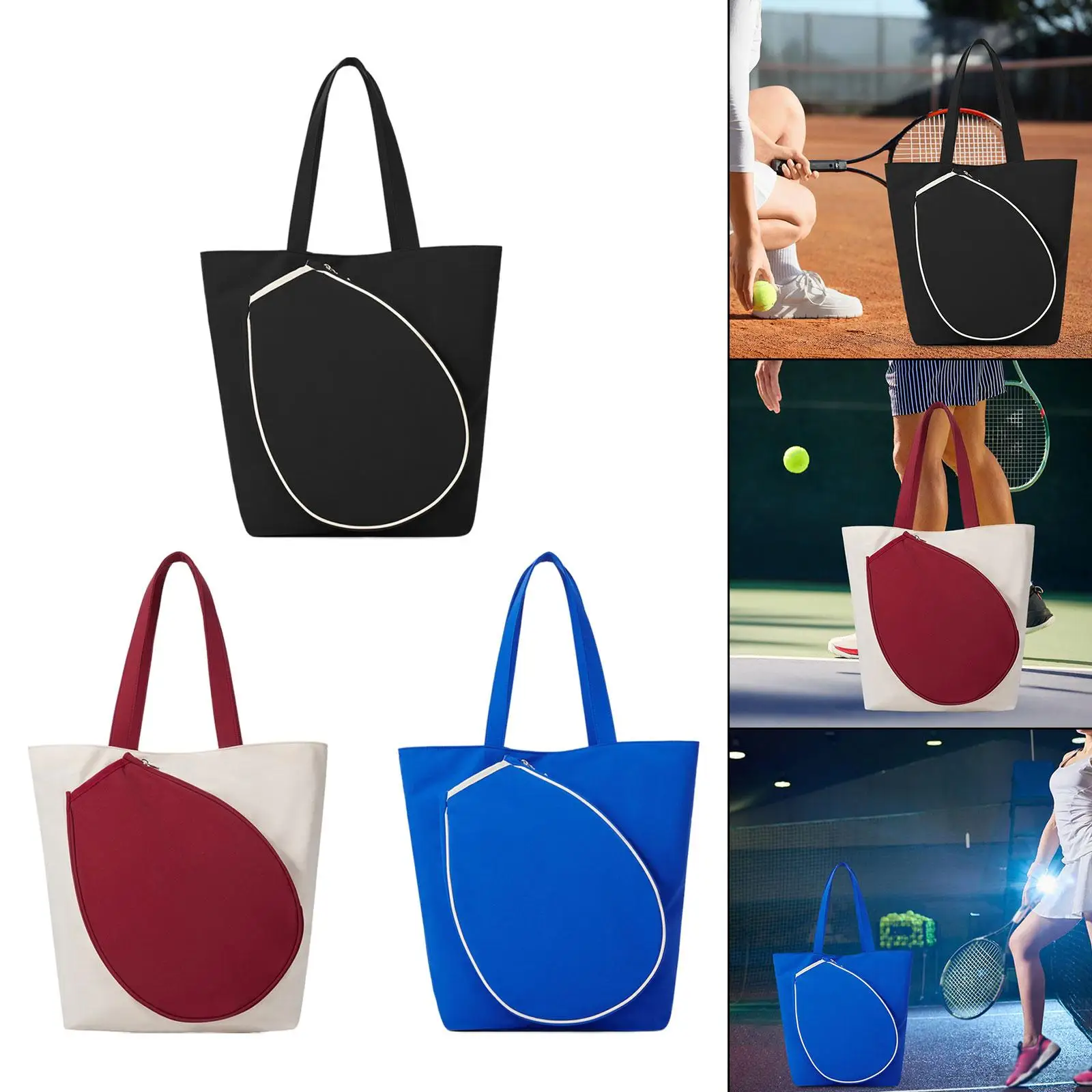 

Professional Nylon Tennis Bag, Easy Access, Portable, for Training