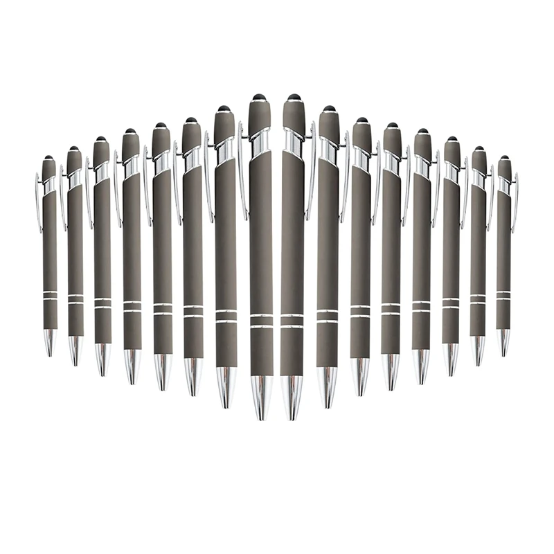 16 ชิ้นปากกาลูกลื่นพร้อมปลายสไตลัส,ยาง Soft Contact ปากกาลูกลื่นหมึกสีดําปากกาโลหะสําหรับแท็บเล็ต