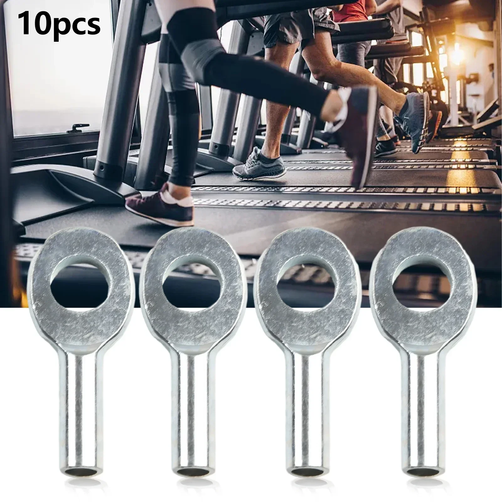 10pcs Cable Eyelet Terminal Gym Pulley Machines Cables Eyelet Terminal Wires Rope Port Joint Stopper 100g Fitness Accessories