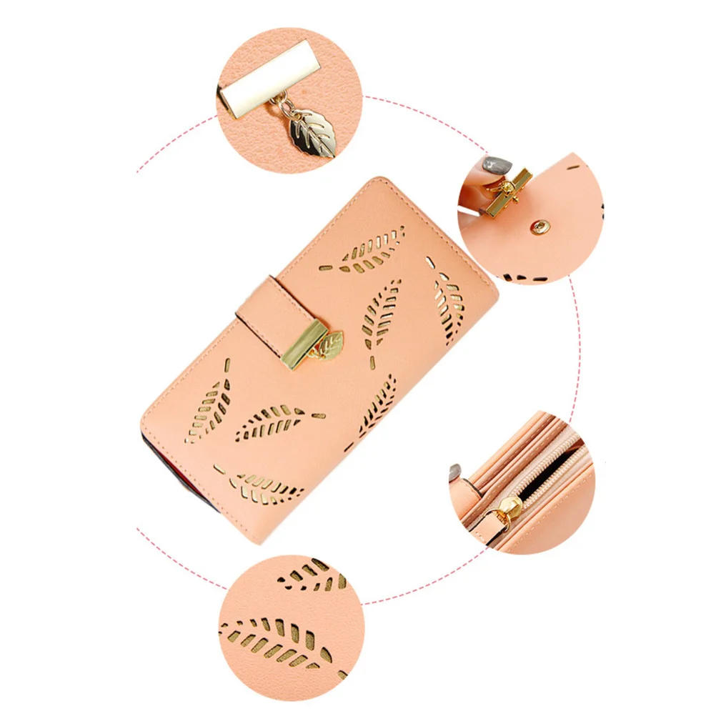 محفظة PU بسحاب قابلة للطي باللون الوردي، منظم محفظة للعملات المعدنية الصغيرة للنساء، حقيبة مريحة للتسوق المدرسي اليومي