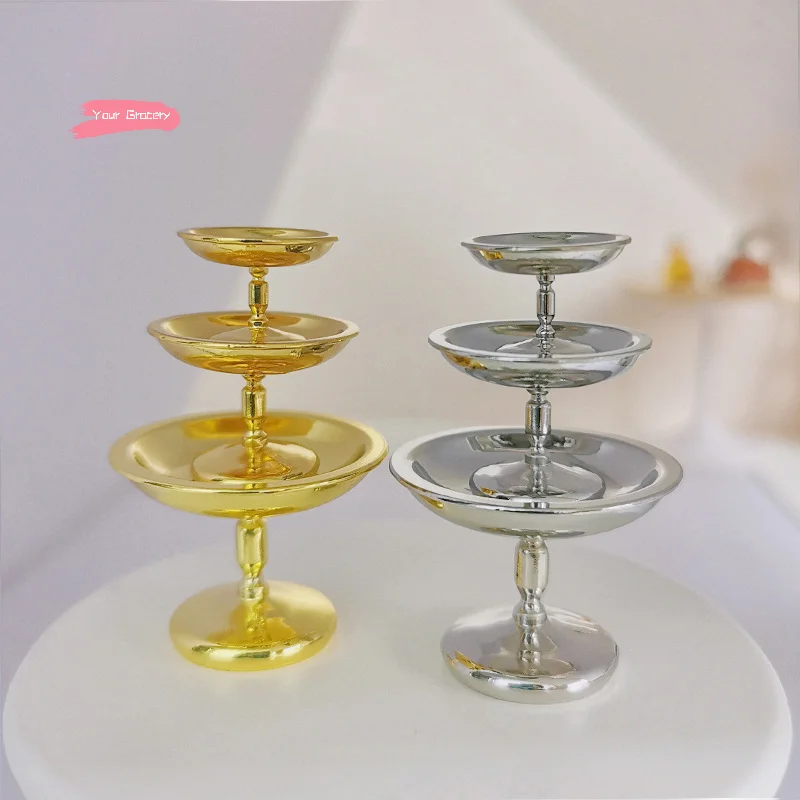 

Миниатюрный металлический поднос для фруктовых закусок, поднос для торта, игрушка для декора кукольного домика, акценты, реалистичные миниатюры еды для кукольных домиков масштаба 1:12