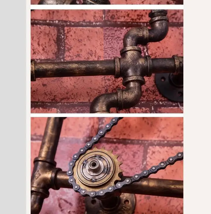 

American Industry Wall lamps Water pipe Vintage Iron Loft Wall Sconce For Balcony Bedroom Kitchen Decoration Lamparas de pared