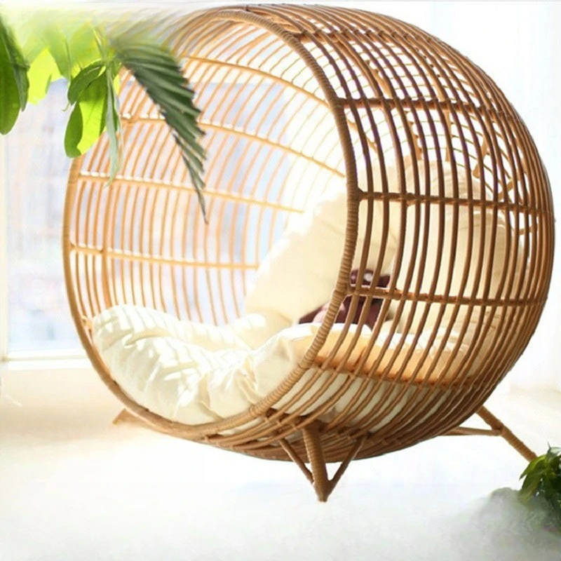 

Outdoor rattan bed bird's nest bed creative balcony recliner courtyard creative bird cage
