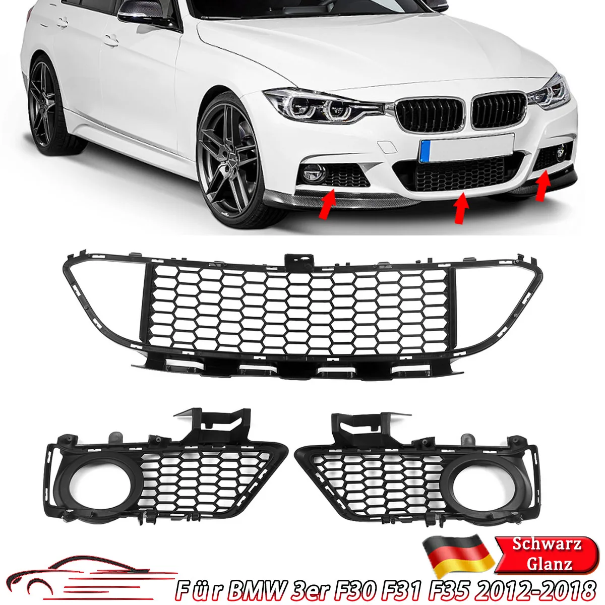 

Для BMW 3 серии F35 F30 328 318 320 325 330, передняя нижняя решетка, противотуманная фара, крышка лампы, решетка бампера, автомобильные аксессуары