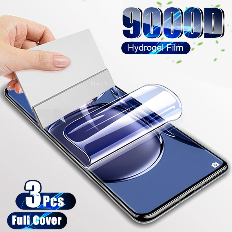 3 Stuks Hydrogel Film Zachte Screenprotector Voor Huawei P30 P40 P50 P20 Mate 40 30 20 Pro Lite Plus Accessoires Niet Glas Volledige Dekking