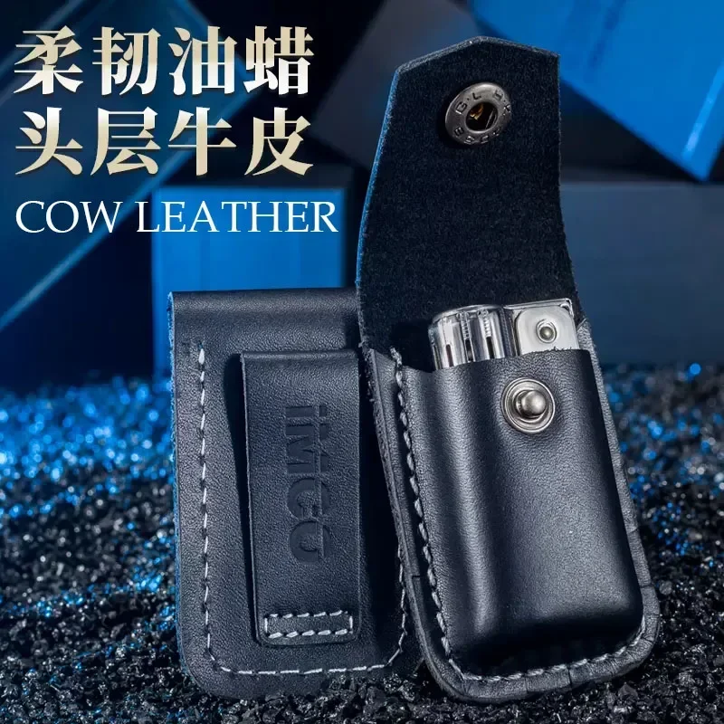 New Original IMCO Gasoline Oil Lighters Genuine Leather Case Cigarettes Accessories Men\'s Gift 6700 6800