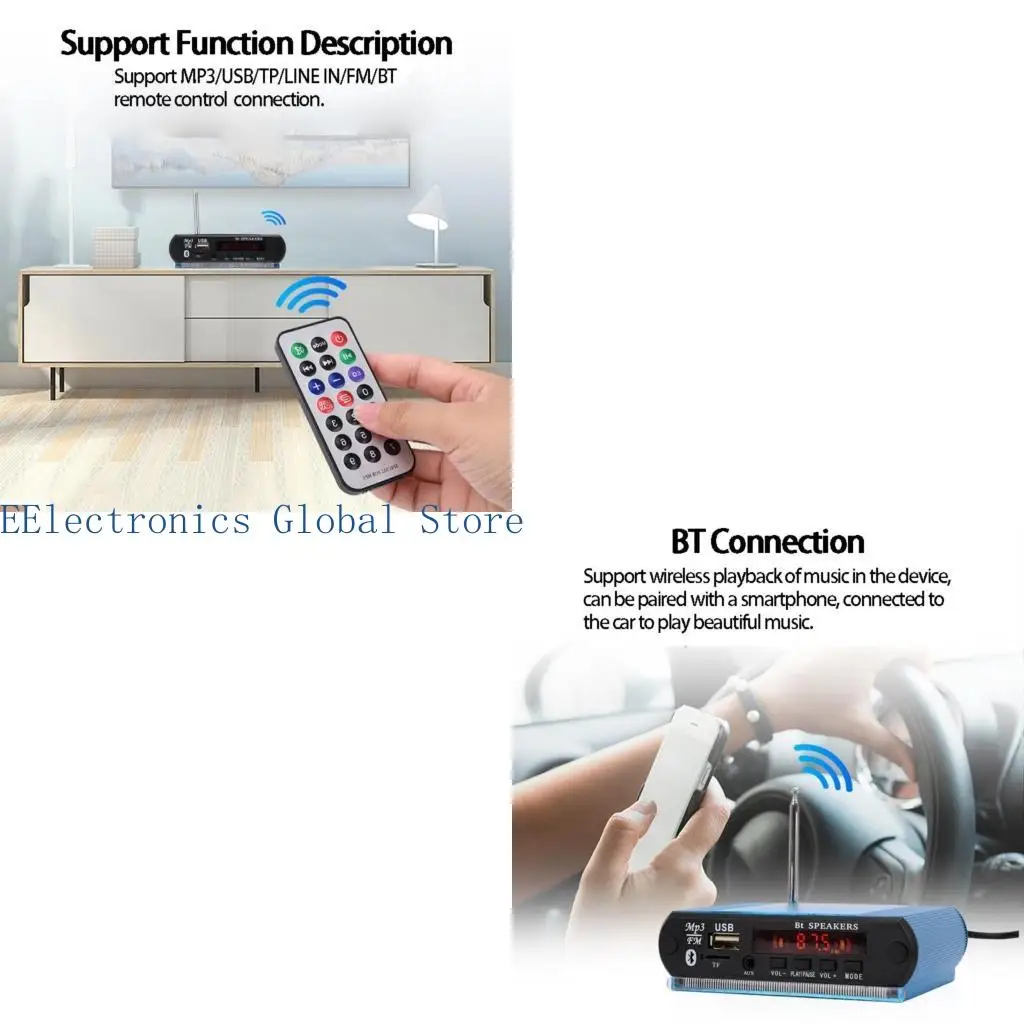 462B Car Auditory Module Decoding Board With Microphone For Calls And Recording