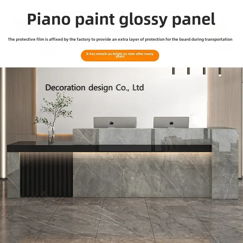 Modern simple front desk reception clothing store beauty salon company store commercial counter table