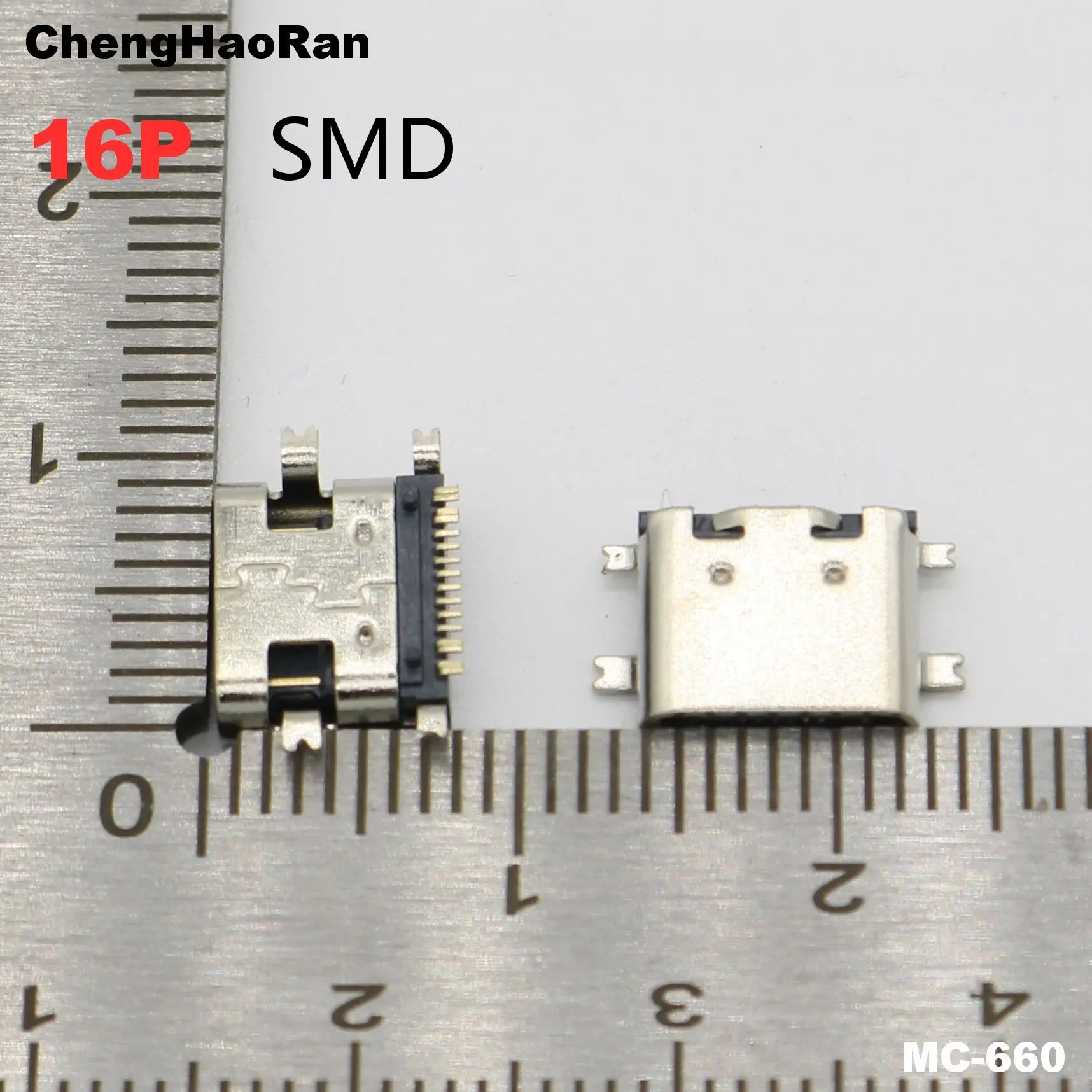 1pcs 16P SMT Socket Connector Micro USB Type C 3.1 Female SMD DIP For Test PCB Board Design DIY High Current Charging 16Pin