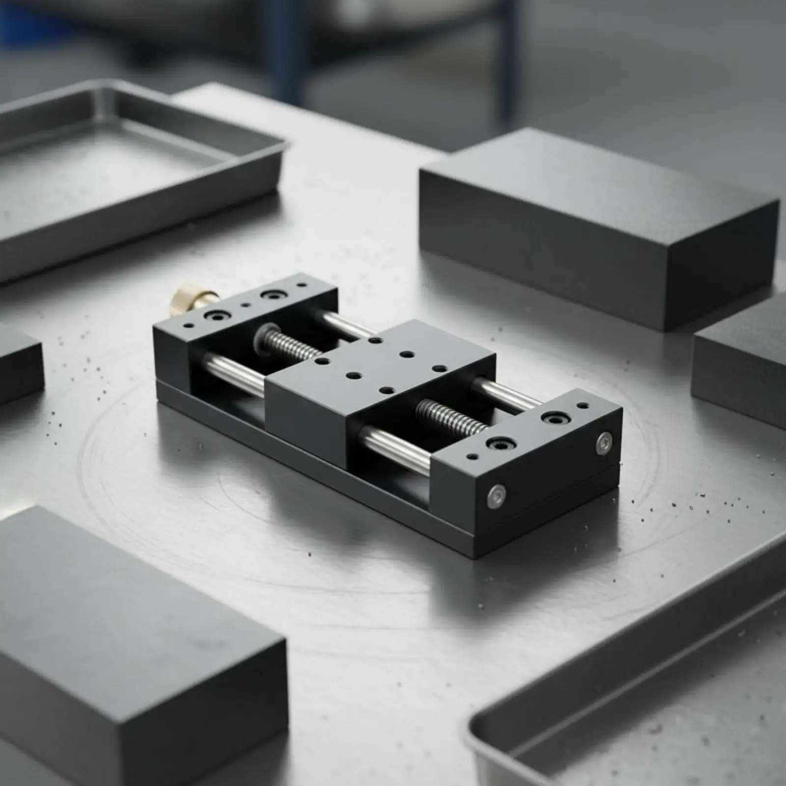 Precision XY Axis Stage Scale Ruler Manual XY Slide Stage Industrial Equipment CNC Machined Aluminum Alloy Body
