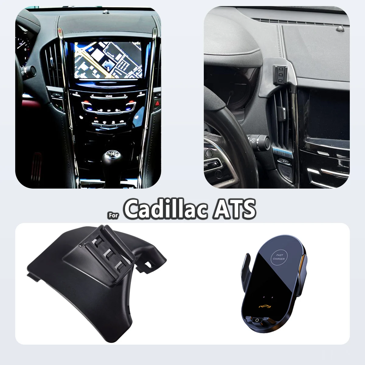 Soporte de teléfono especial para Cadillac ATS 2013 2014 2015 2016 2017 2018 2019 soporte magnético para teléfono de coche Base Invisible de detección inteligente