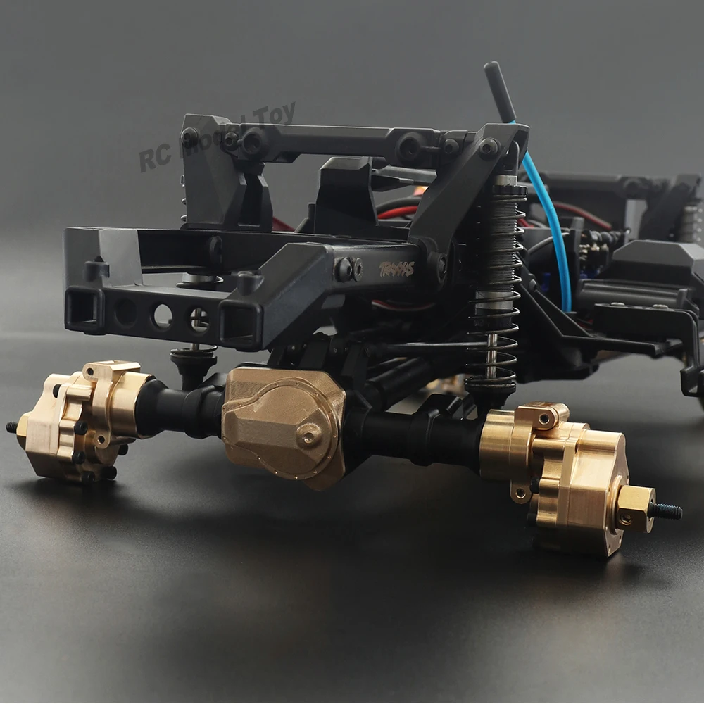 1/10 RC Crawler Heavy Duty Brass Counter Weight Set Portal Drive Axle Housing Bumper Mount for TRX4 TRX6 Upgrade Parts