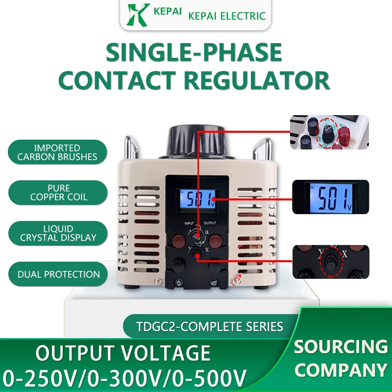 High Quality TGGC2 Voltage Regulator 120V 60HZ Single Phase Motor LCD Displays Automatic Voltage Regulator 2KW Foam Cutter