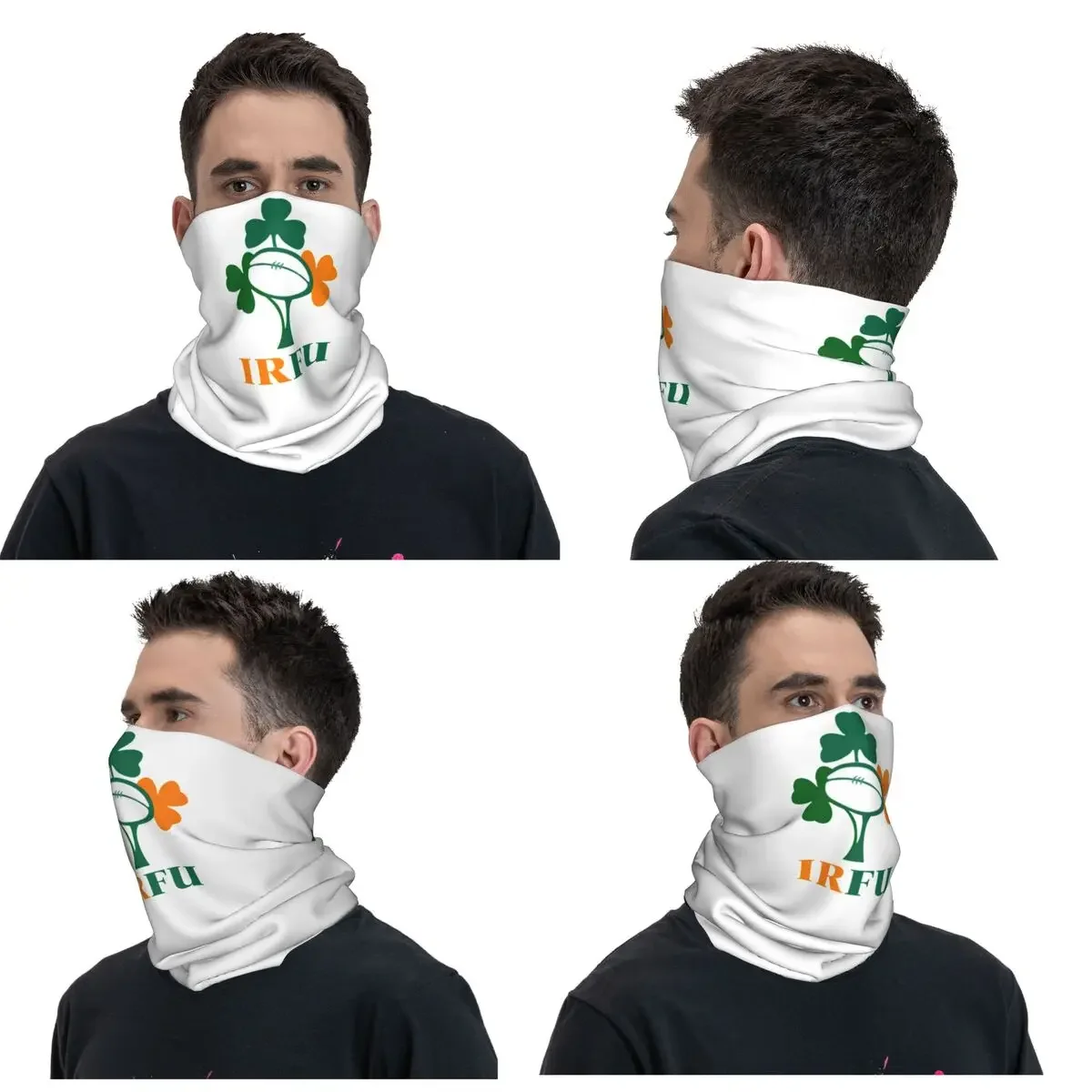 Ireland Rugby TEAM Bandana Neck Cover Printed Wrap Scarf Multifunction Balaclava Riding For Men Women Adult Winter