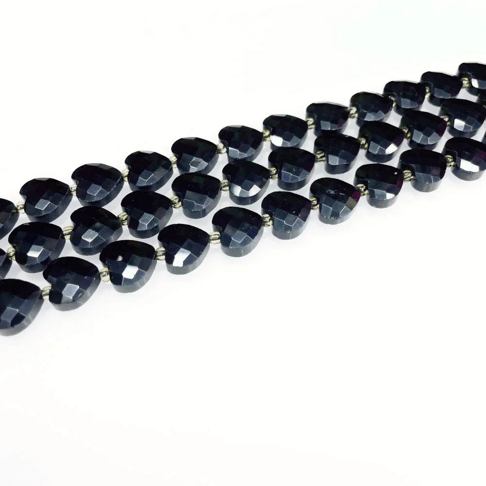 Natürliche 12mm Amethyst-Perlen in Herzform, facettiert, handgefertigt für Schmuckherstellung, DIY-Halskette, Armband, 15'' Zubehör – Detail 19