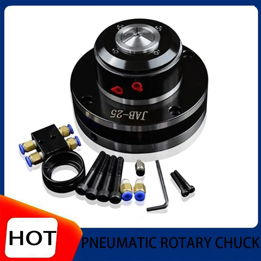 Pneumatic rotary chuck JAB-15-25 lathe high-precision internal support chuck front pneumatic chuck internal expansion chuck