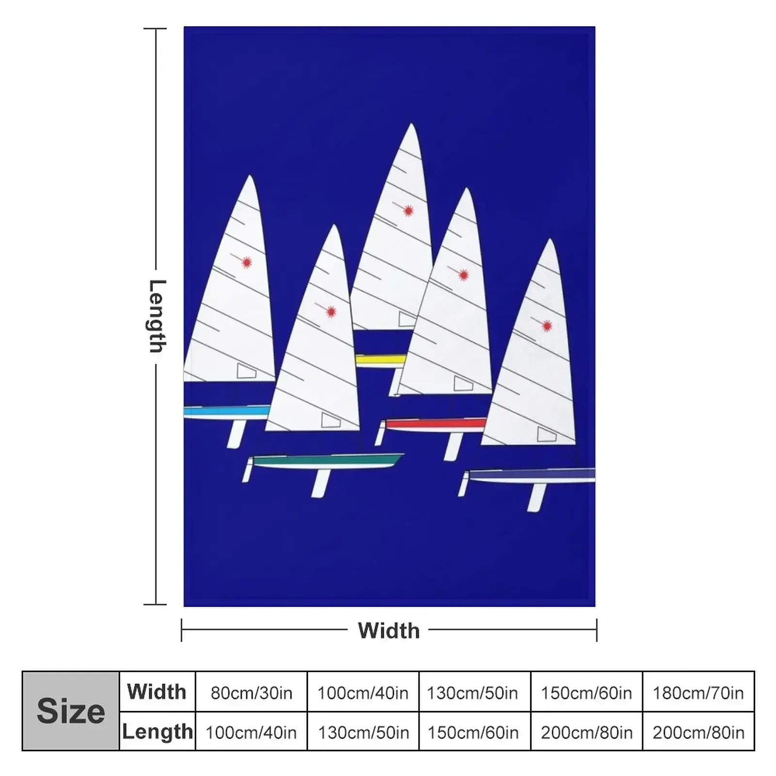 Laser Sailboats Racing Throw Blanket Weighted Vintage valentine gift ideas wednesday Blankets