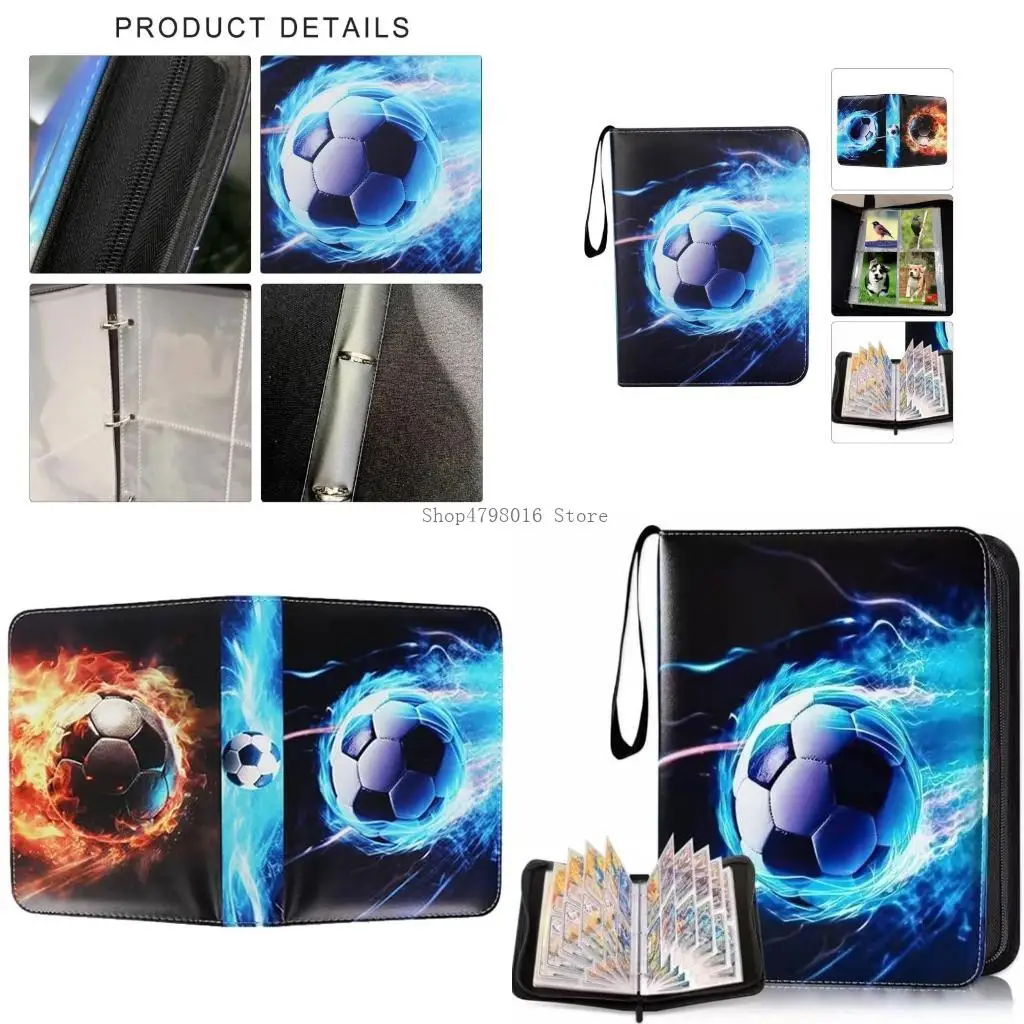 

Football Card Folder 400 Pocket Large Capacity for Safe Storage Collection