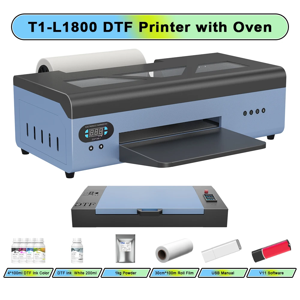 A3+ DTF Printer for Epson 1390/1800 Printing Head Direct to Film Compatible with All Textile Impresora DTF A3+ Printing Machine