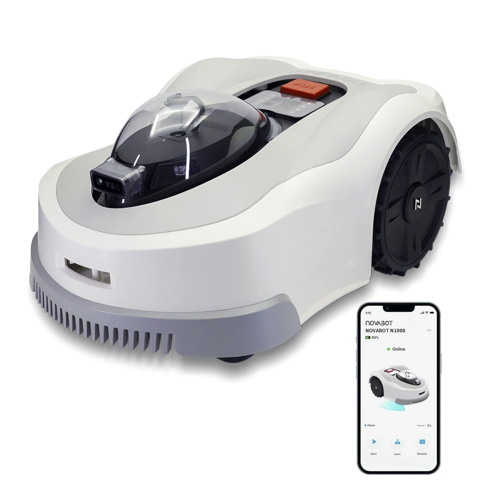 

NOVABOT N1000/N2000 Умный робот-газонокосилка Робот для резки травы AI Control Vision и автоматическое предотвращение дождя IPX5