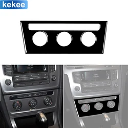 For Volkswagen Golf 7 GTI Mk7 2013 2014 2015 2016 2017 Dashboard AC Control Panel Piano Black Sticker Car Interior Accessorie