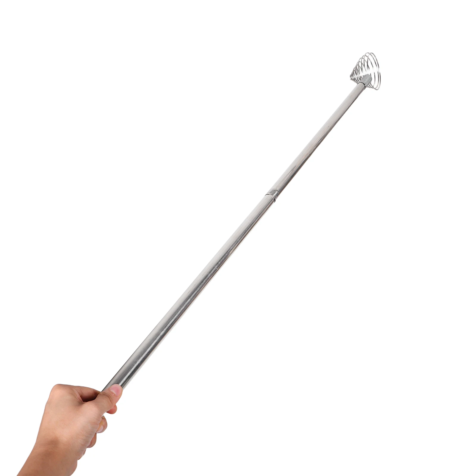 

42-Inch Metal Egg Picker Ergonomic Stainless Steel Egg Scooper Long Reach Collector for Chicken Eggs Nuts Potatoes Farm Garden