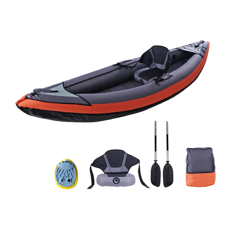 

customizable manufacturer Inflatable Recreational Sit-on Kayak 1 Person drop stitch inflatable kayak boat with manufacturer