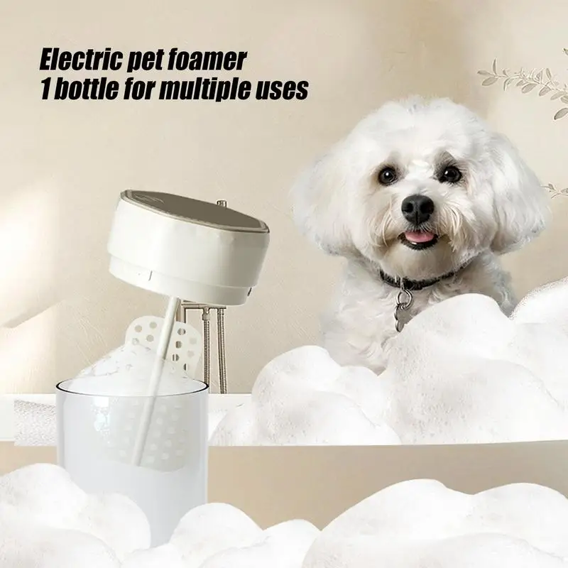 

Electric Foaming Shampoo Dispenser Pet Bathing Soap Dispenser Kitchen Cleaner Frother For Toilet Cleaning Pet Grooming Shower