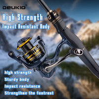 DEUKIO Series Rust Free And Smooth Bearing 5.2:1 Fishing Reel Drag System 10Kg Max Power Spinning Wheel Fishing Coil