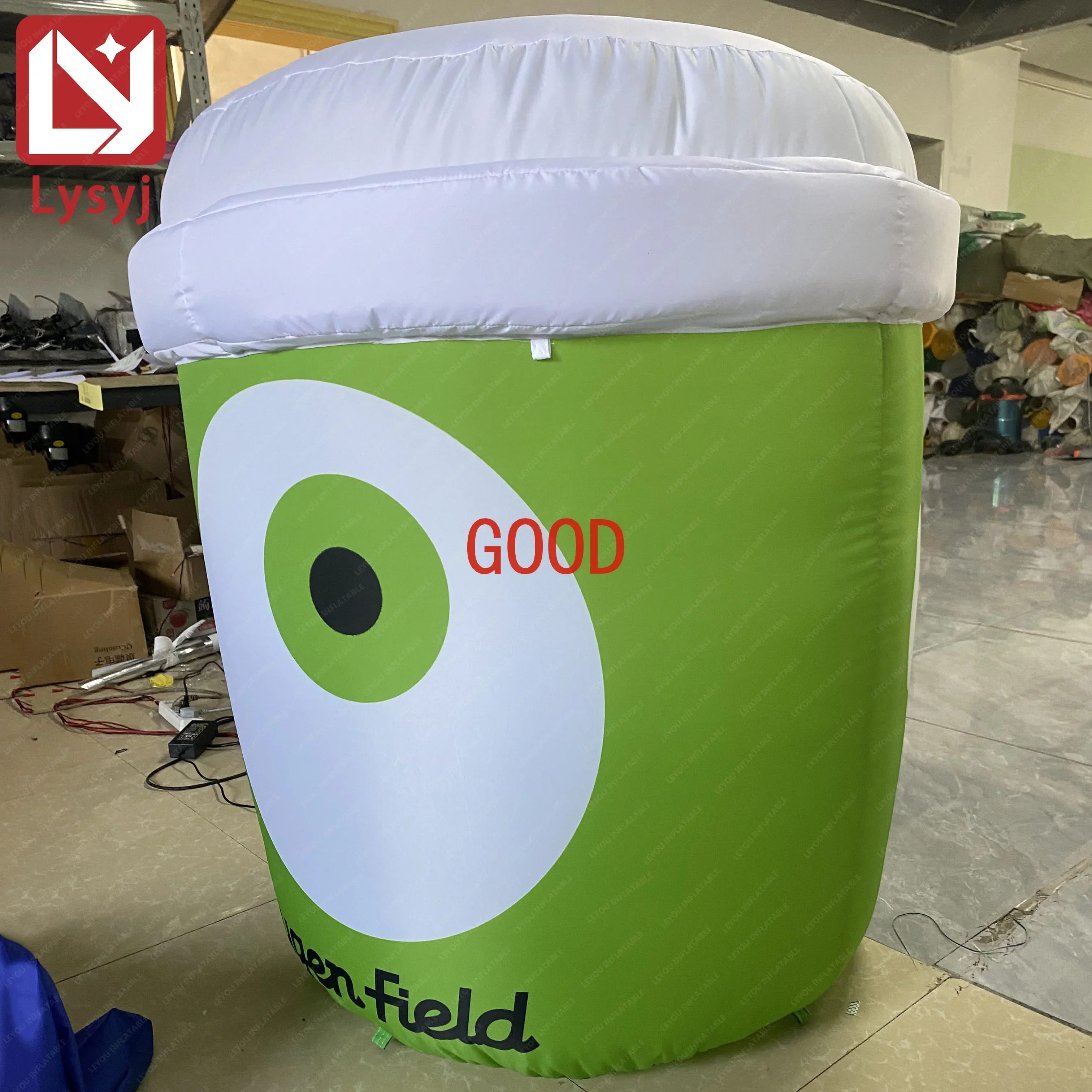 2M 3M Günstige künstlerische riesige aufblasbare Tasse zum Mitnehmen/Becher mit individuellem Logo/Musterdruck, erhältlich für Event-Café-Dekoration