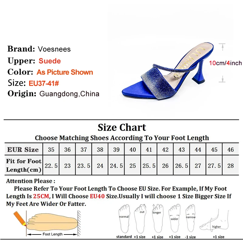 Luxury Designer Diamond High Heels 10CM Bling Party Pointed Toe Sandals Women Slip On Slippers Rhinestone Band Summer Lady Shoes