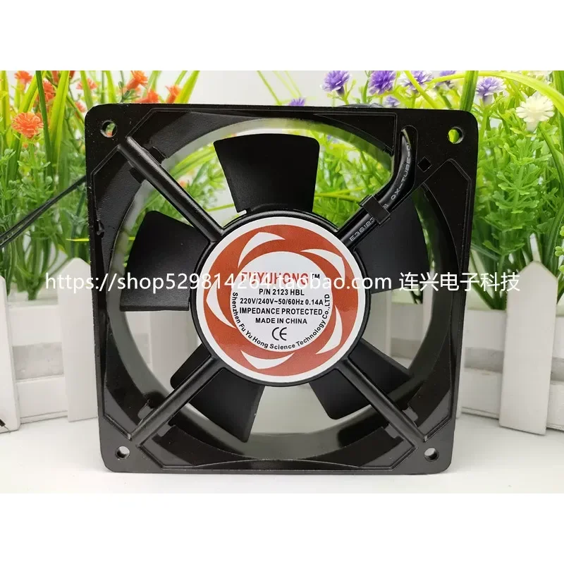 for FUYUHONG P/N2123HBL 220V 120x120x25mm Cabinet Distribution Box Cooling Fan New