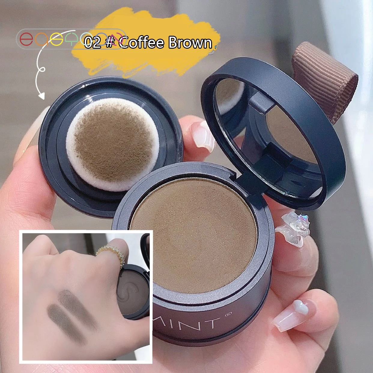 Sevich Hair Line Powder 4g Black Root Cover Up Natural Instant Waterproof Hairline Shadow Powder Hair Concealer Coverage 2color