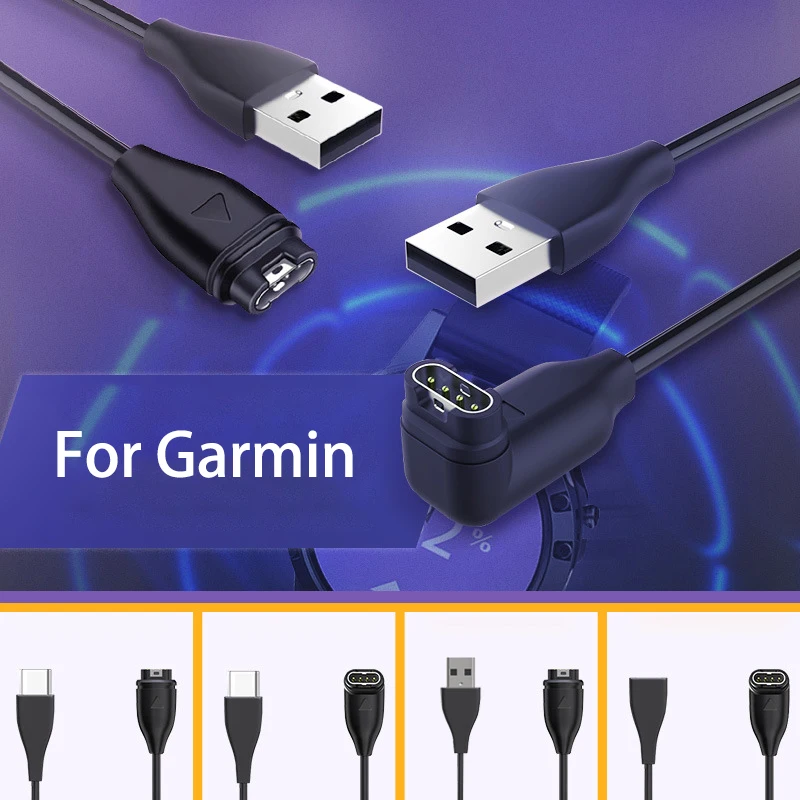 

For Garmin Watch Magnetic Suction Charging Cable Mack Type C Charging Cable Fenix7 6s 6 Sq Smart Usb Charging Cable