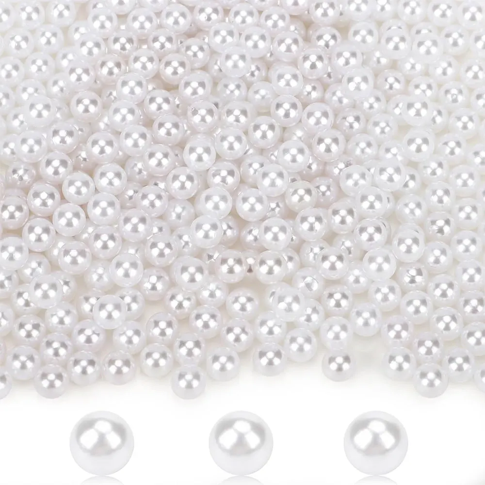 

Bridal DIY Pearl Beads 3-10mm with Hole Eco-Friendly Imitation Pearls for Wedding Jewelry Hair Accessories & Garment Decoration